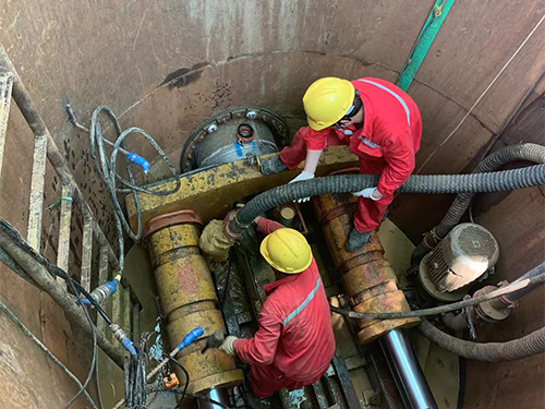 樹脂混凝土微型頂管施工現(xiàn)場